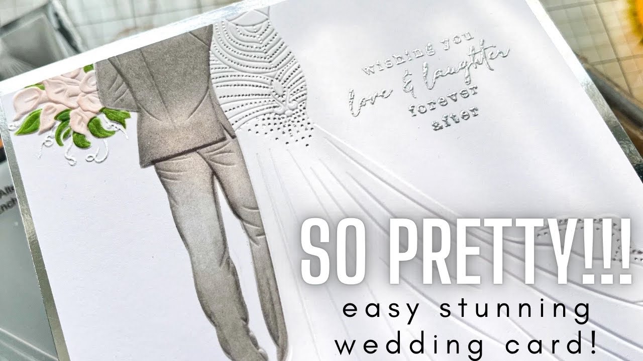 Discover a STUNNING Way to make an Easy WEDDING card #papercraft #cards #cardmaking