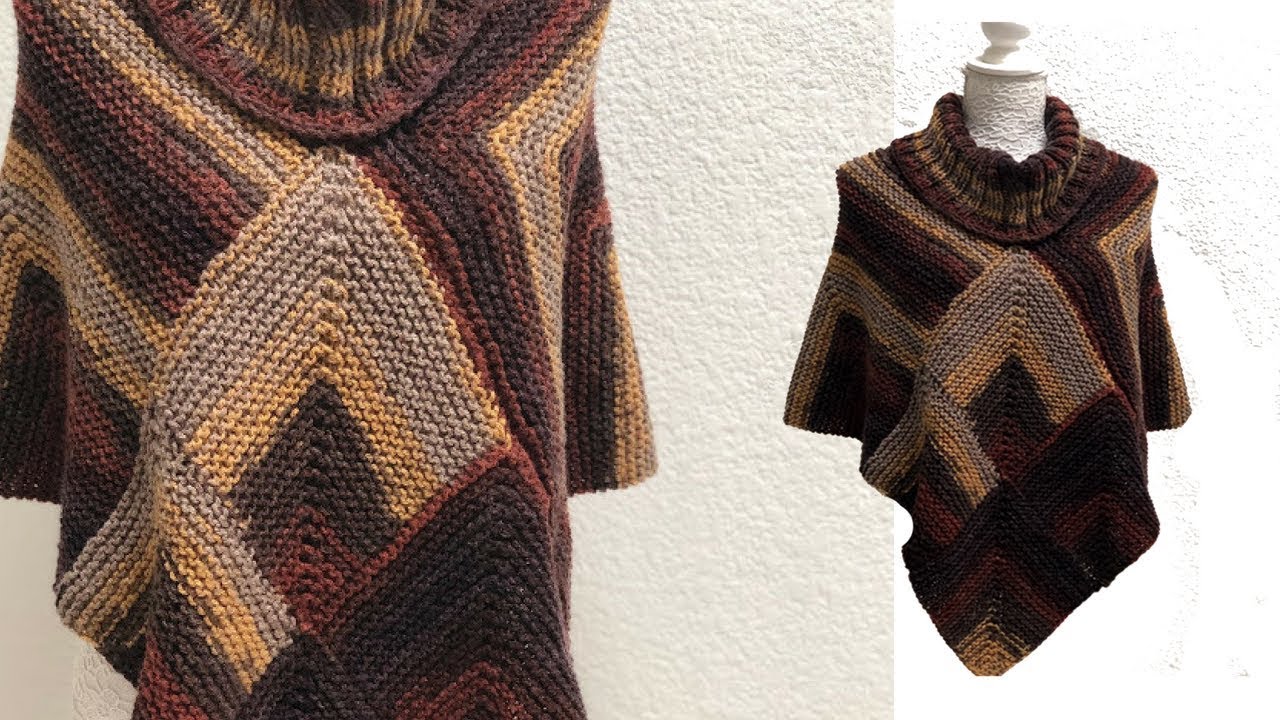 😍 CÓMO TEJER ESTE PONCHO - DOS AGUJAS FÁCIL Y RÁPIDO - YO TEJO CON LAURA CEPEDA