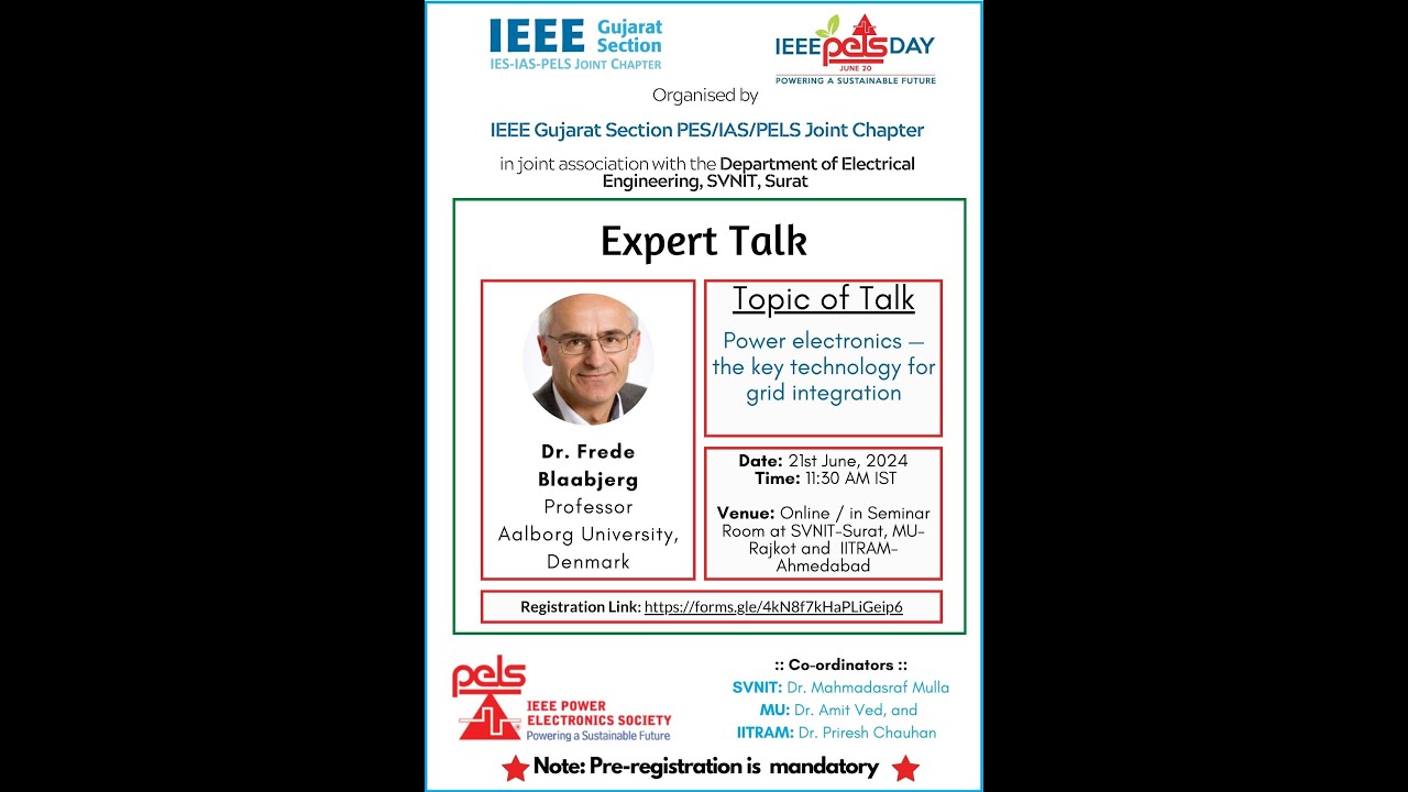 PELS Day Talk by Dr. Frede Blaabjerg Power Electronics The Key Technology for Grid Integration