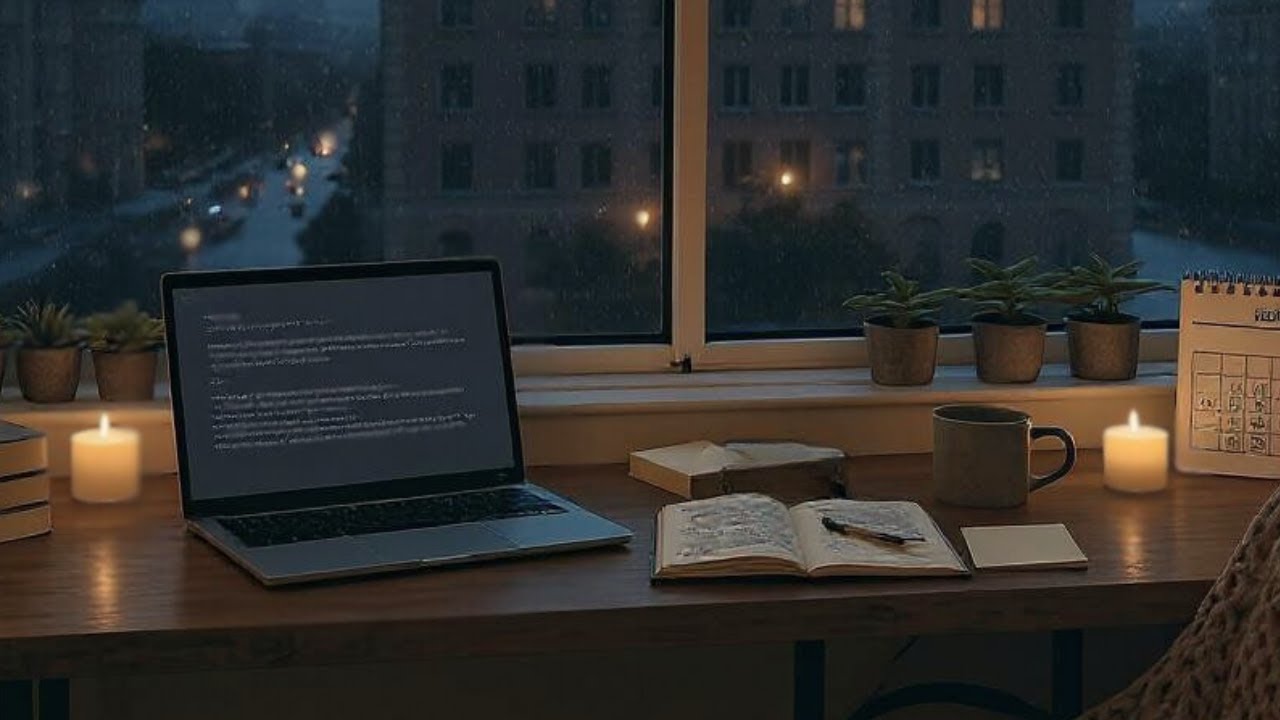 Deep Focus Desk | Quiet Window Desk for Study & Work • Greenwich Rain