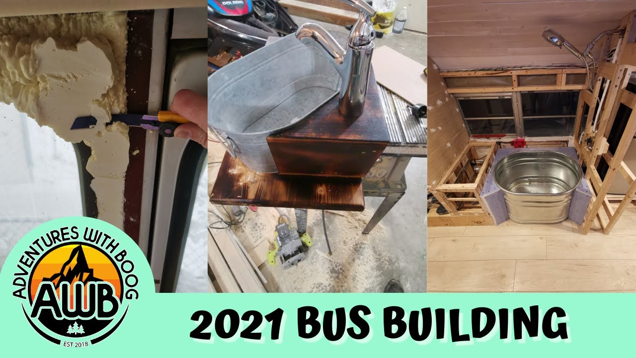 Bath Tub Framing and Skoolie Updates - Bus Conversion Ep 46