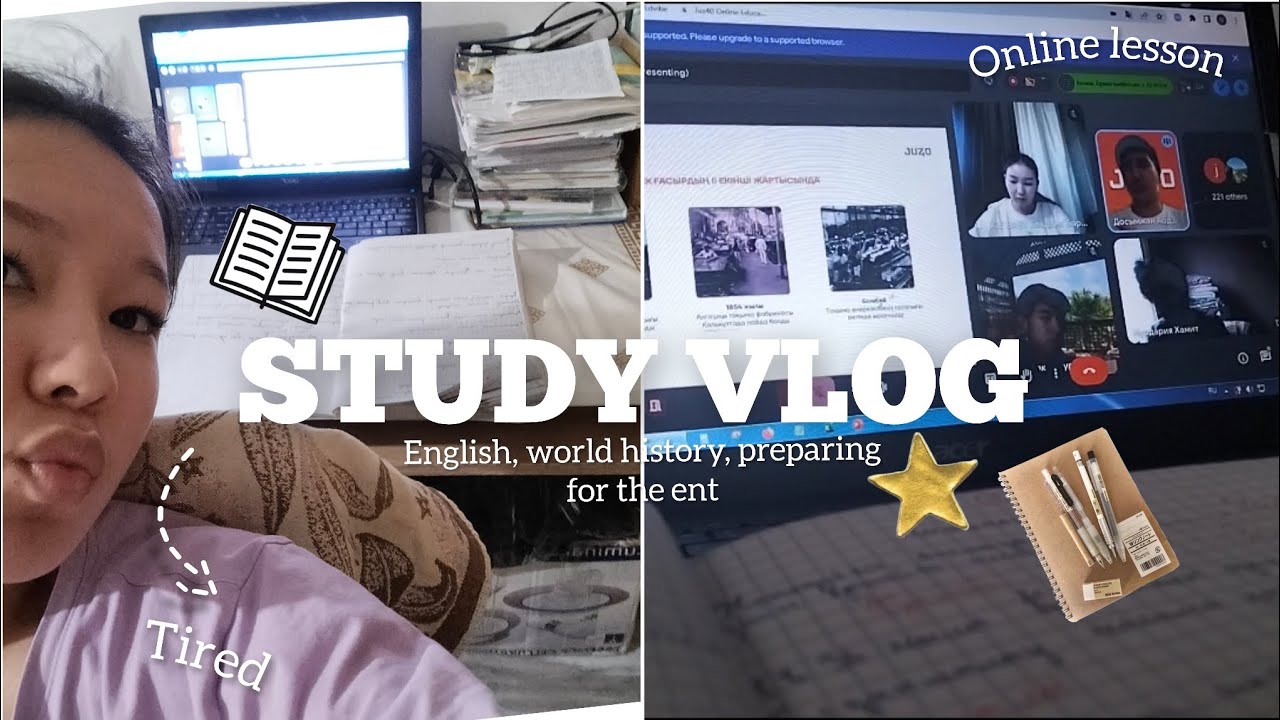 STUDY VLOG 📚|*english, world history lessons, preparing for the ENT|учебный влог со мной 