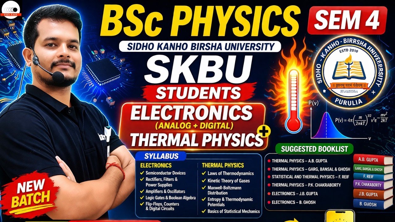 SKBU Physics Semester 4 | Analog + Digital + Thermal | Complete Guide 📘