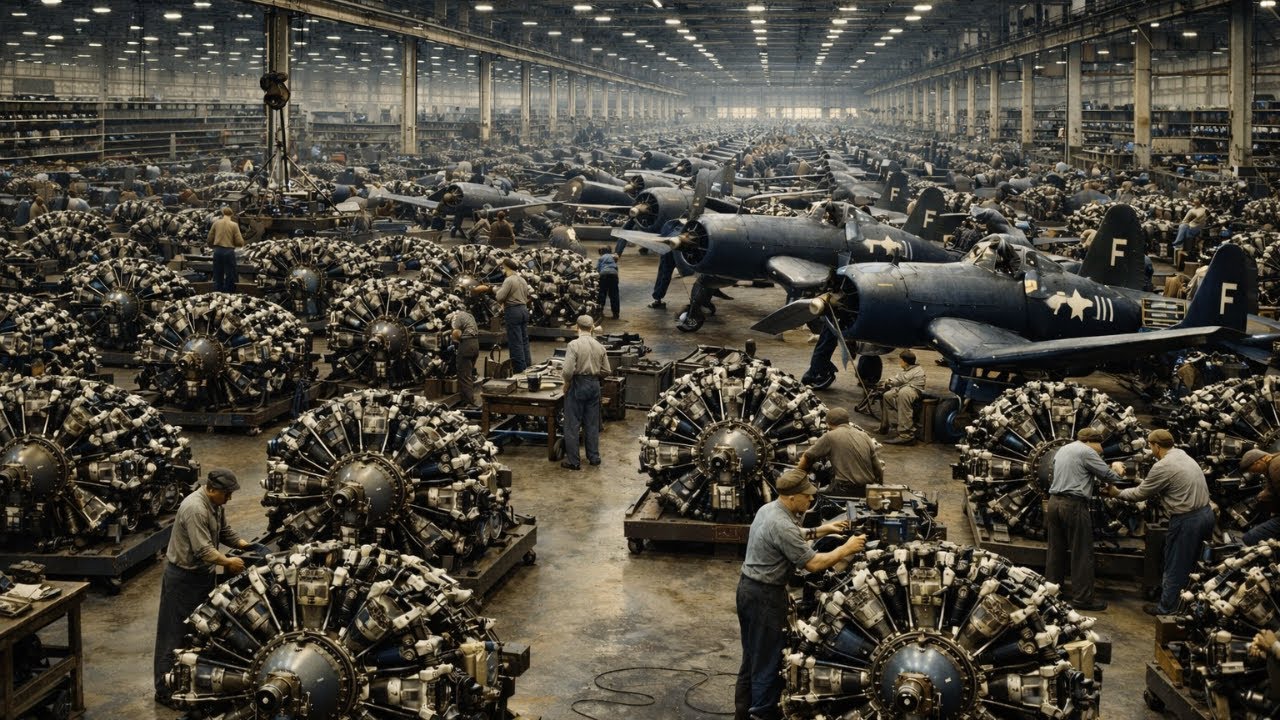 WWII’s Largest Aircraft Engine Factory: How 38,000 Workers Built 363,000 Engines at Pratt & Whitney