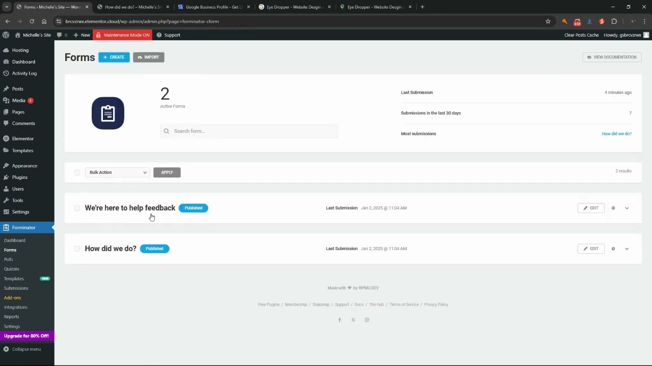 Setting up email notifications using Forminator in WordPress