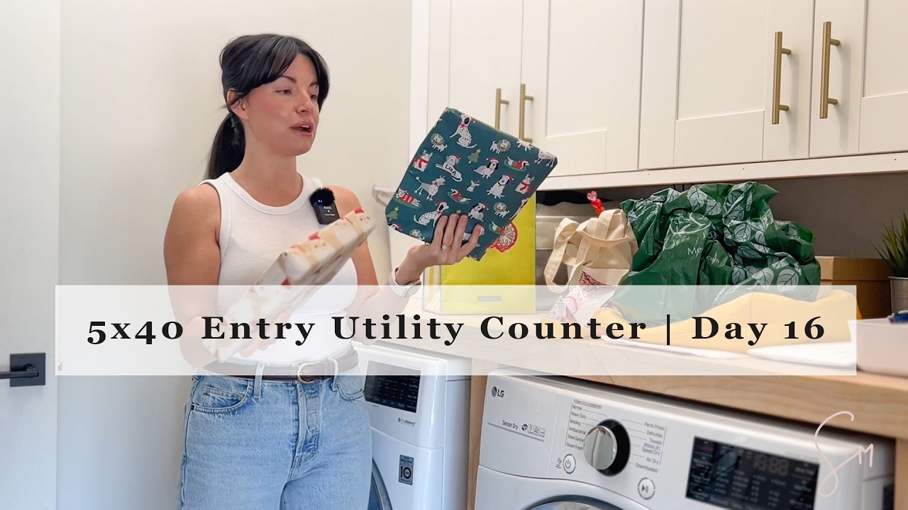 5x40 Decluttering Challenge Day 16 Utility Counter Entryway | 5 Minutes a Day for 40 Days of Lent