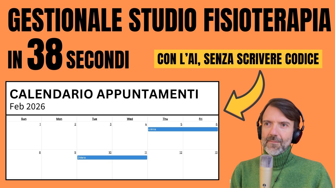 Crea Gestionale Studio Fisioterapia con l’AI (senza programmare)