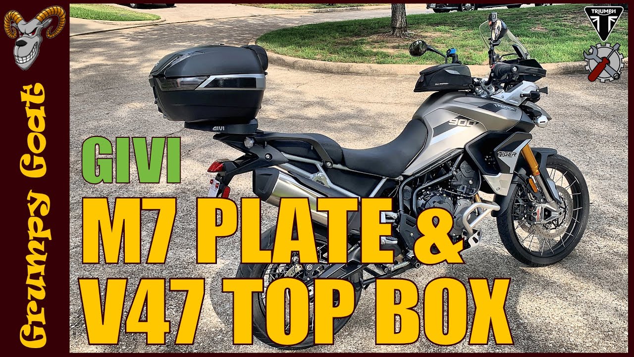 Установка верхнего кофра Givi V47 Monokey и пластины M7 — готово к поездке! | Triumph Tiger 900 R...