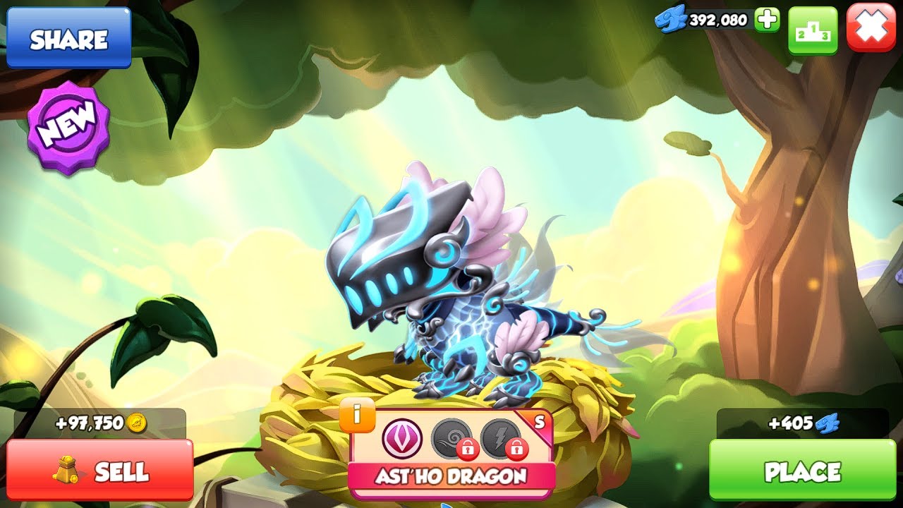 Hatched Astho Dragon-Dragon Mania legends | 3781 Happy Dragons Sweet Bubbly event | DML