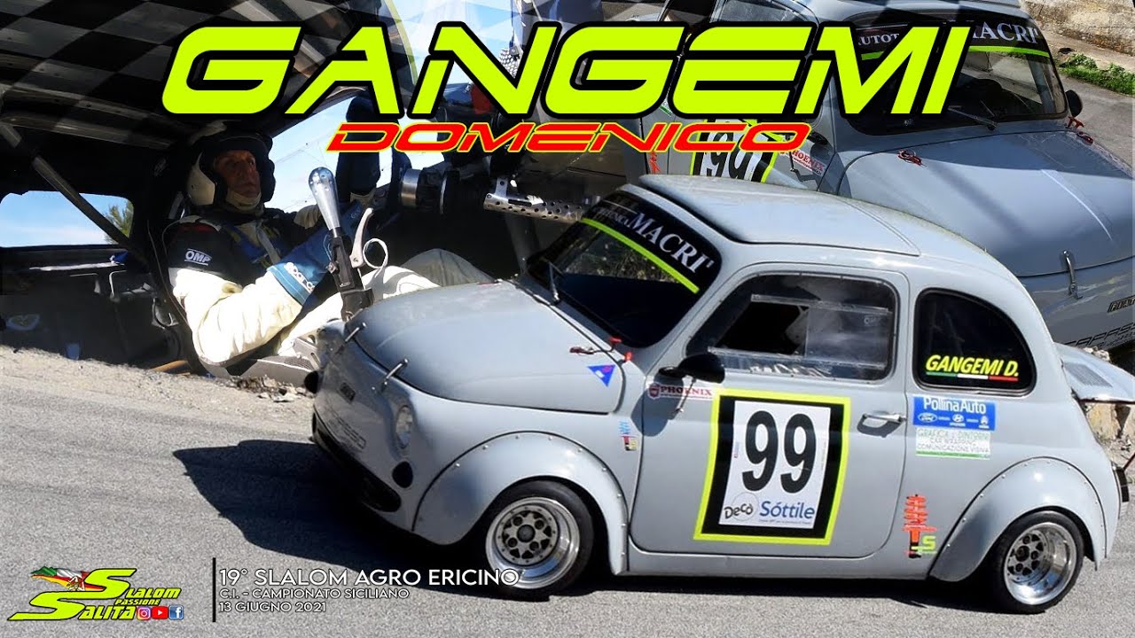 SLALOM ERICE 2021 // FIAT 500 700cc S1 ON BOARD MAMIMUM ATTACK // DOMENICO GANGEMI