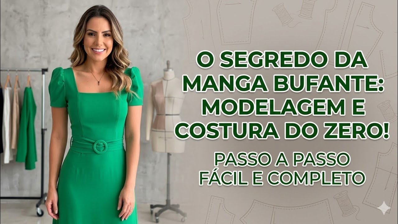✅️DIY Como fazer Manga Bufante Fácil_Tutorial de Costura passo a passo para inciante Gisleide Novelo
