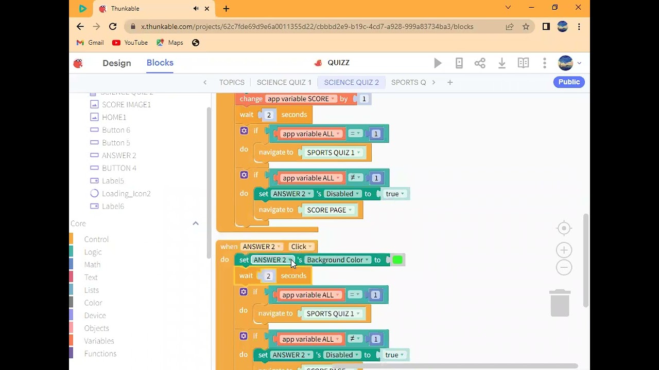 How to create a Quiz App on Thunkable {Part 3}