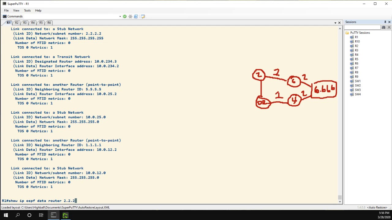 OSPF Graphs Pt 2 - Type 3 Recursion