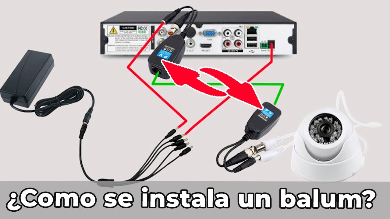 ¿Como se instala un balun? ✅ Como conectar cámaras CCTV con grabador DVR con un cable ethernet RJ45