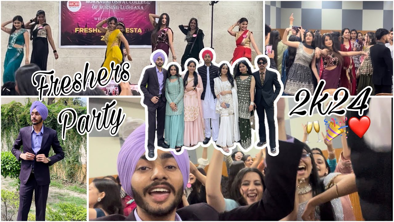 FRESHERS PARTY 2K24 🥂🎉 | NURSING COLLEGE LUDHIANA | VLOG #1