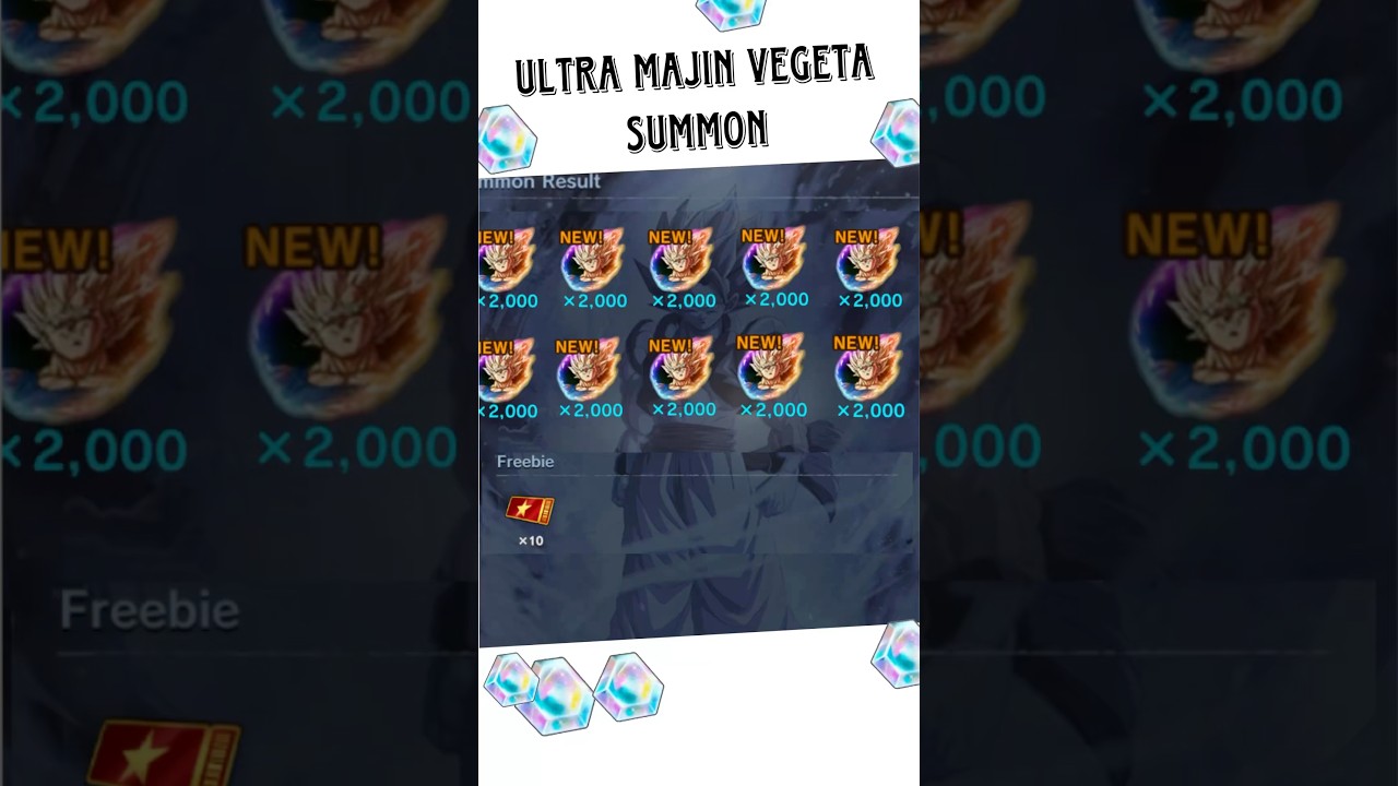 Summoning Ultra Majin Vegeta! Dragon ball legend #dblegends #dragonballslegends