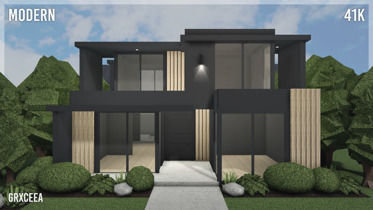 41k Modern House | Bloxburg Speedbuild | Grxceea