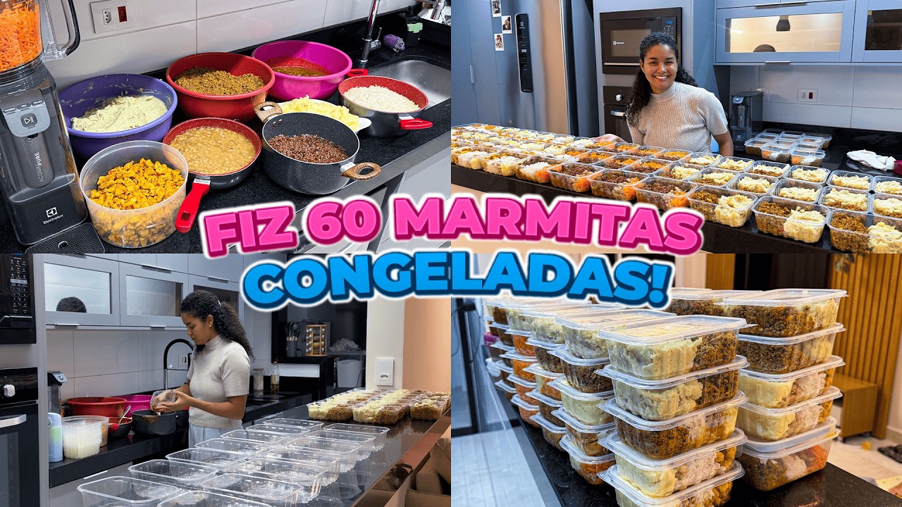 FIZ 60 MARMITAS CONGELADAS 😱 | Economizei MUITO na Semana!