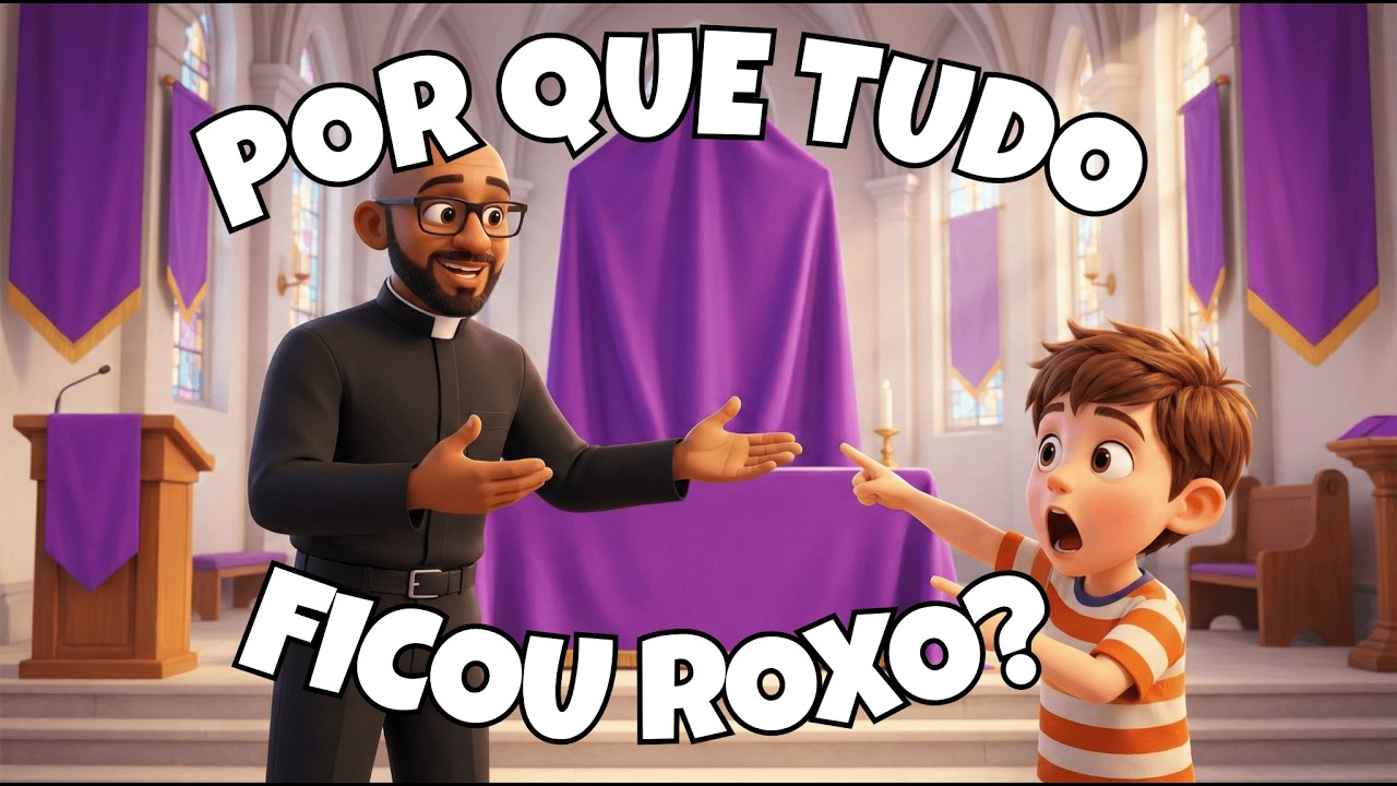 Por que tudo ficou ROXO? 💜 O Treino da Quaresma para Crianças!