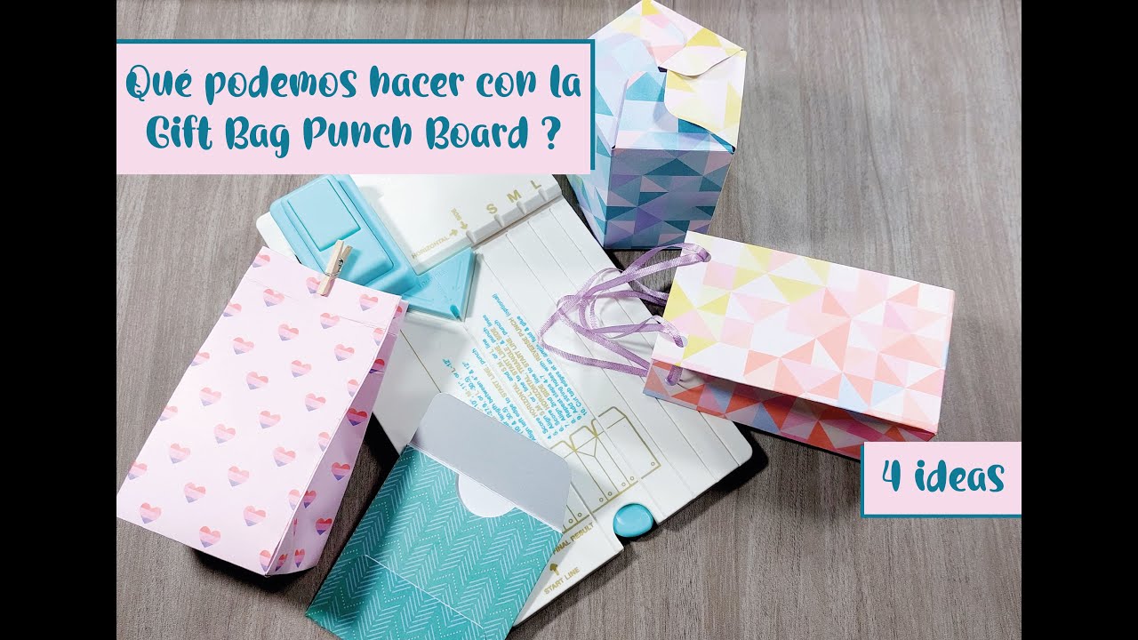 We R Memory Keepers Gift Bag Punch Board / Tutorial +  4 ideas fáciles #scrapbook #scrapbooking