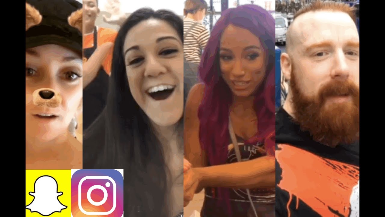 WWE Snapchat/IG Moments ft. Bayley, Sasha Banks, Cesaro & Sheamus, Jericho n MORE