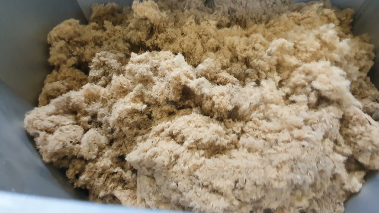 Wool pellets on our 22kw unit