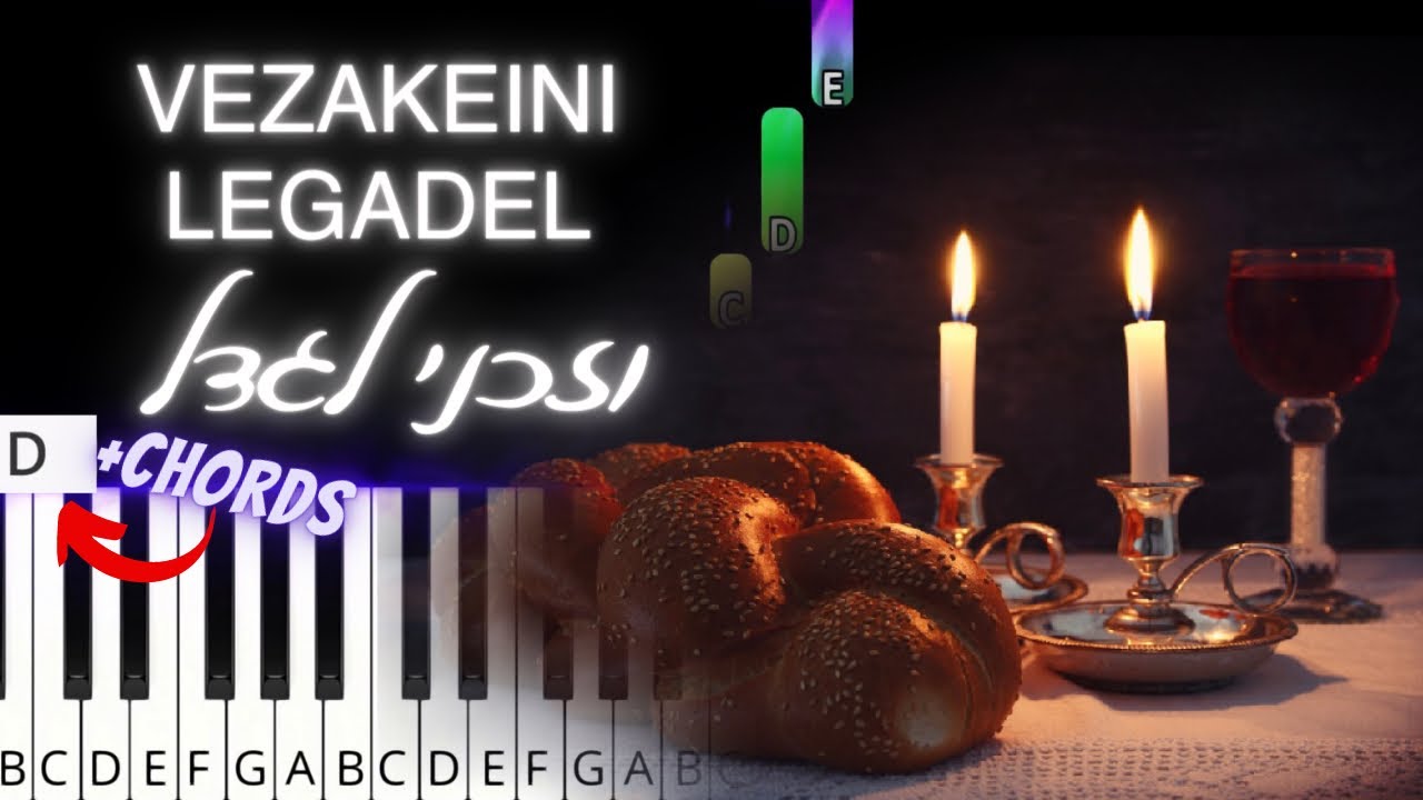 Vezakeini Legadel by Baruch Levine | וזכני לגדל פלייבק | Easy piano tutorial with chords.