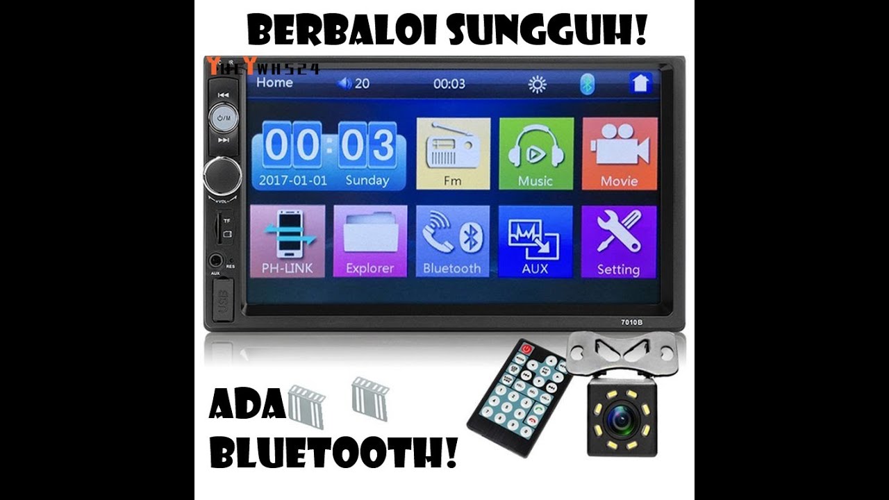 MP5 Player 7010B | Review & Cara Pasang! | Radio Player murah ada Bluetooth beli di Shopee!
