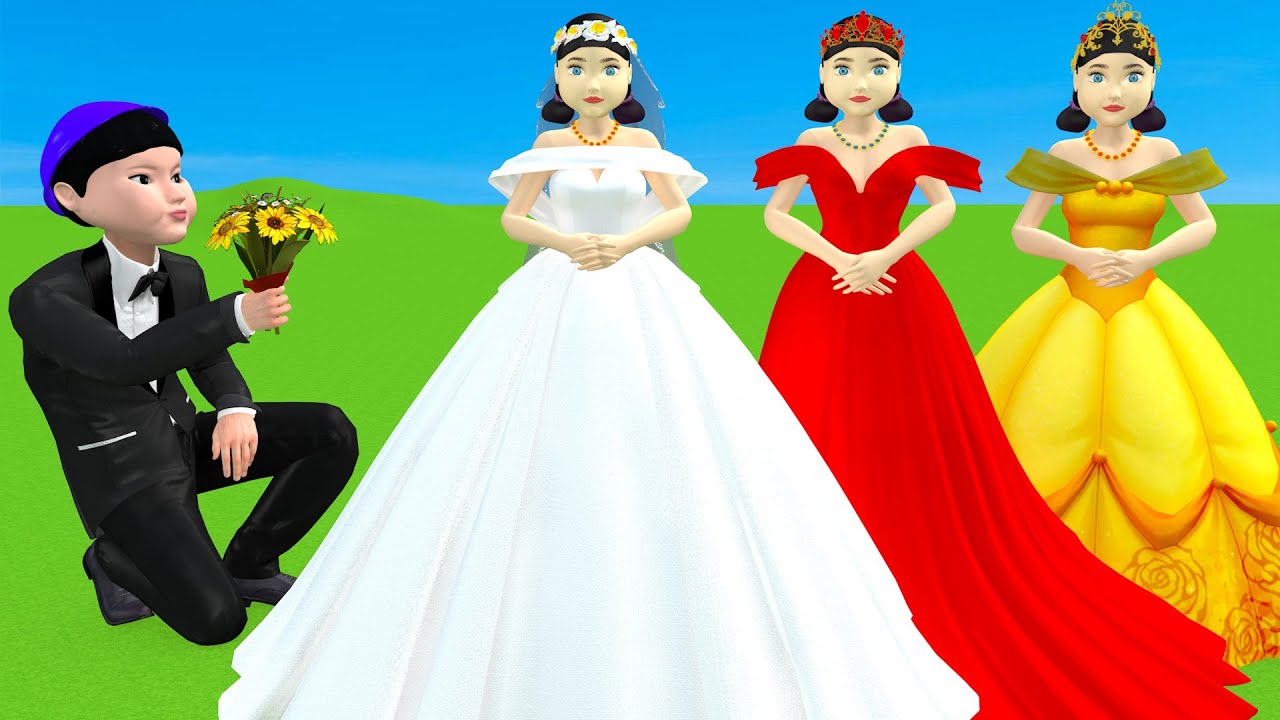 Scary Teacher 3D vs Squid Game Art And Wedding Dress Nice or Error Dressing Room 5 Times Challenge
