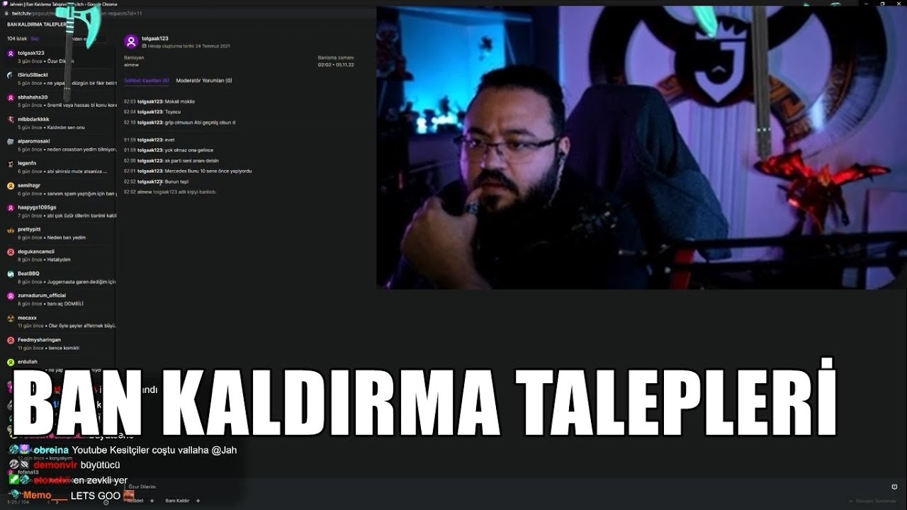 Jahrein - Ban Kaldırma Taleplerini Okuyor