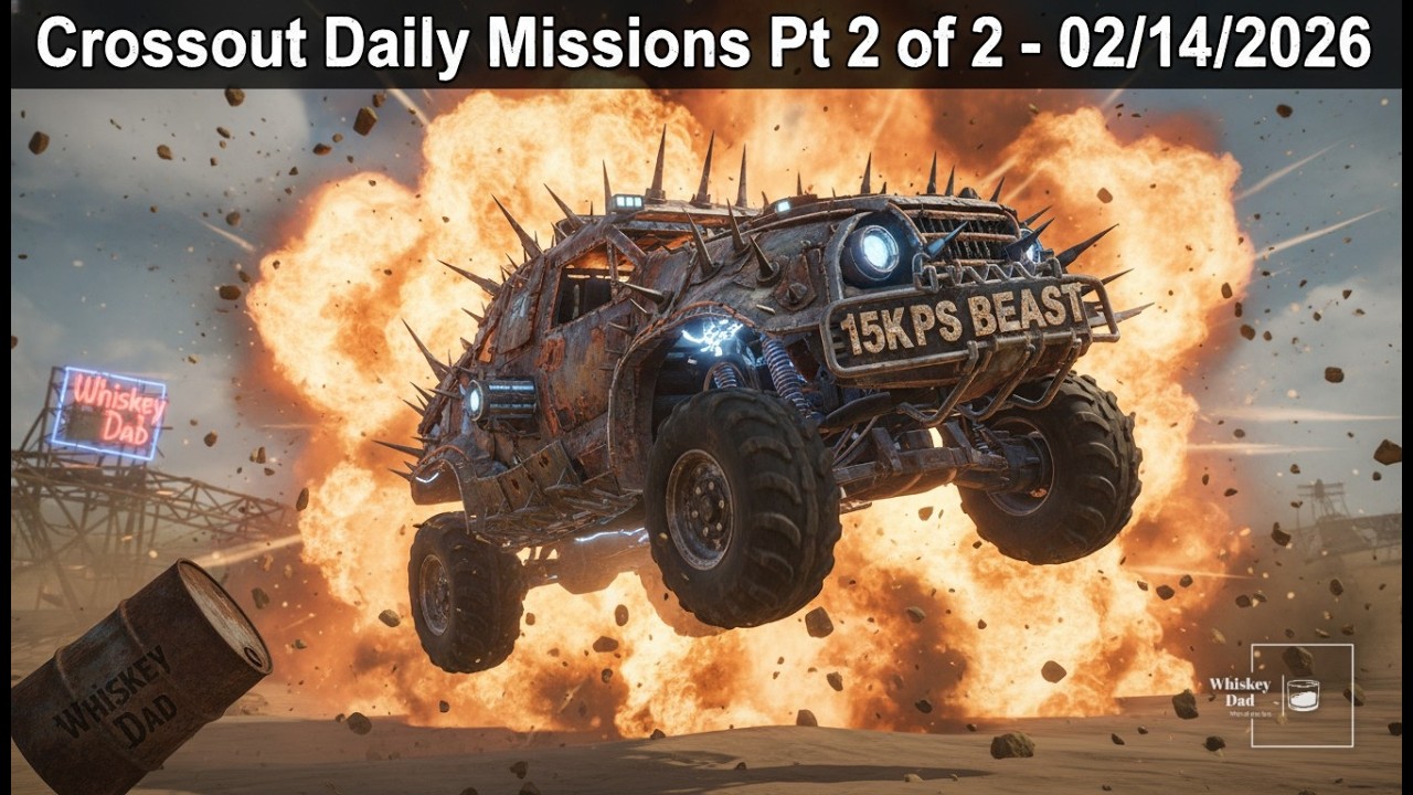 Crossout Daily Missions Pt 2 of 2 - Unstoppable 15K PS Raid Build - 02/14/2026