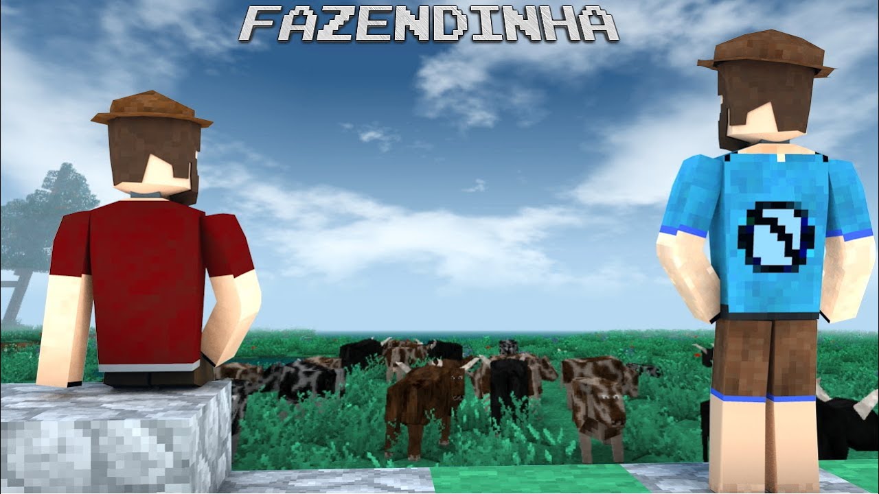 A FAZENDINHA EP: 23 Tocando a Boiada  para o pasto com @TMVinicius  em Survivalcraft 2