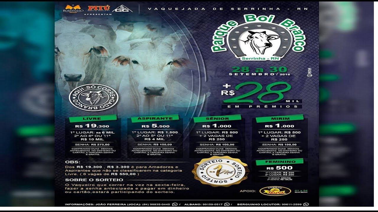 Canal Vídeo Vaquejada - Parque Boi Branco  - Serrinha - RN.