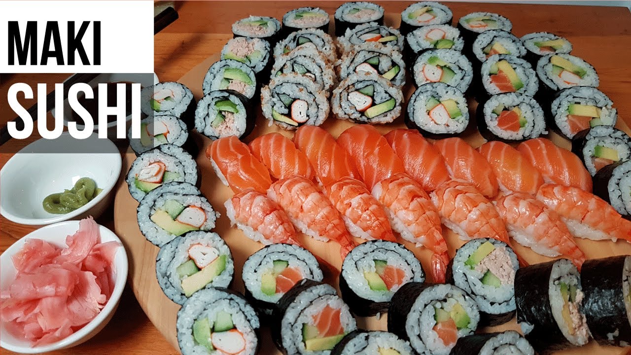 วิธีทำมากิซูชิ แบบ​ง่ายๆ​  ເຮັດຊູຊິມາກິງ່າຍໆ - Maki sushi