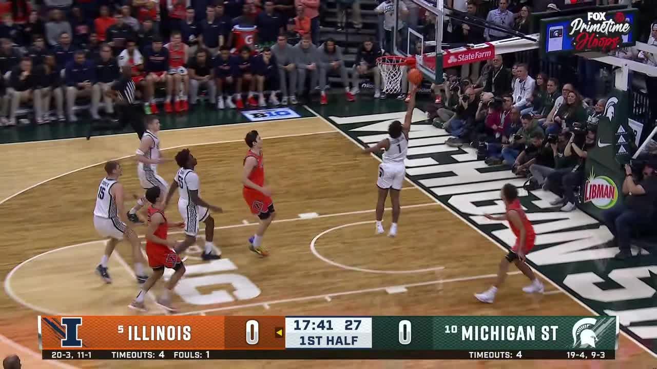 Jeremy Fears Jr. Tips the Ball & Takes it to the Hoop vs. Illinois | Michigan State Basketball