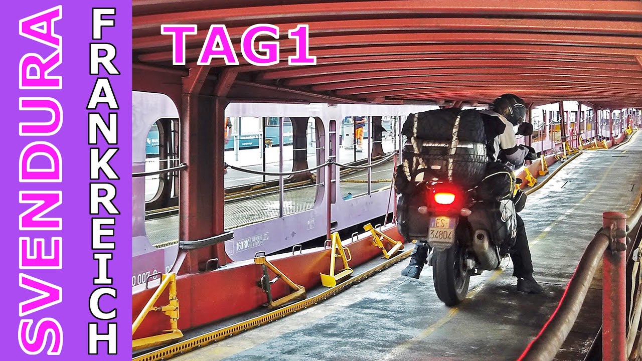 Motorrad im Autozug Hamburg - Lörrach