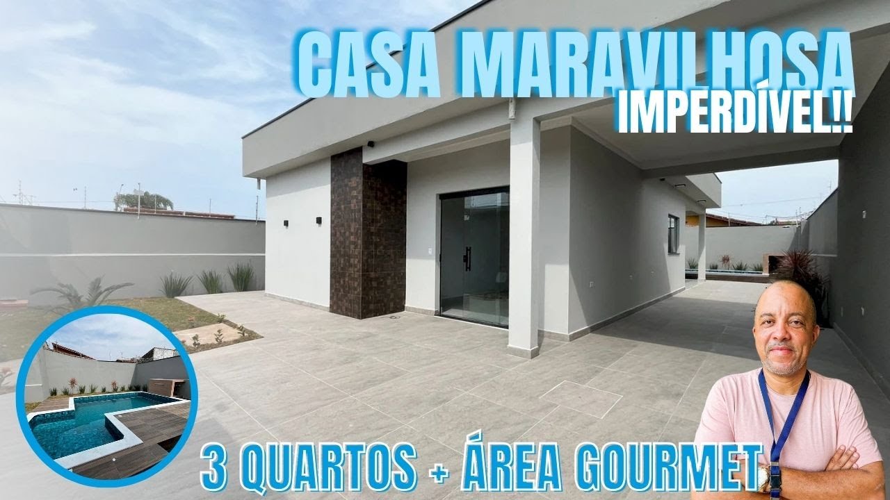 🏡 Casa com Piscina à Venda em Itanhaém – 3 Dormitórios, Suíte e Área Gourmet por R\$750.000! 💰✨