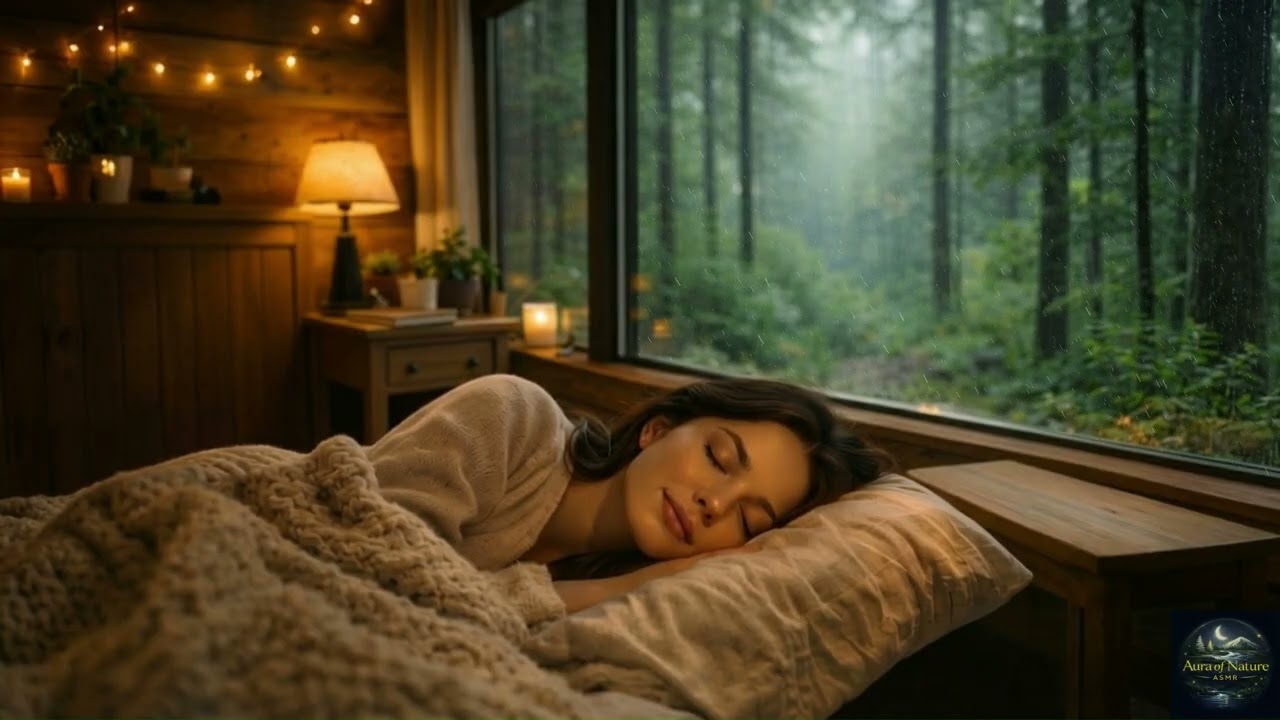 Relaxing Forest Rain Sounds 🌧️ Night Rain Ambience for Deep Sleep & Stress Relief