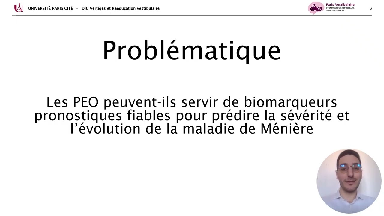 Rôle des Potentiels Evoqués Otolithiques comme biomarqueur pronostiques de la maladie de Menière