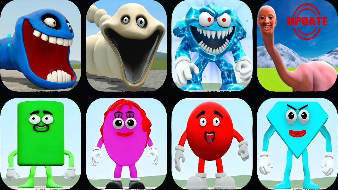 Nextbots In Playground Mod NEW WE SWAM TOO FARVS MONSTER DIAMOND,HUNGRY WORM in Sandbox In Space