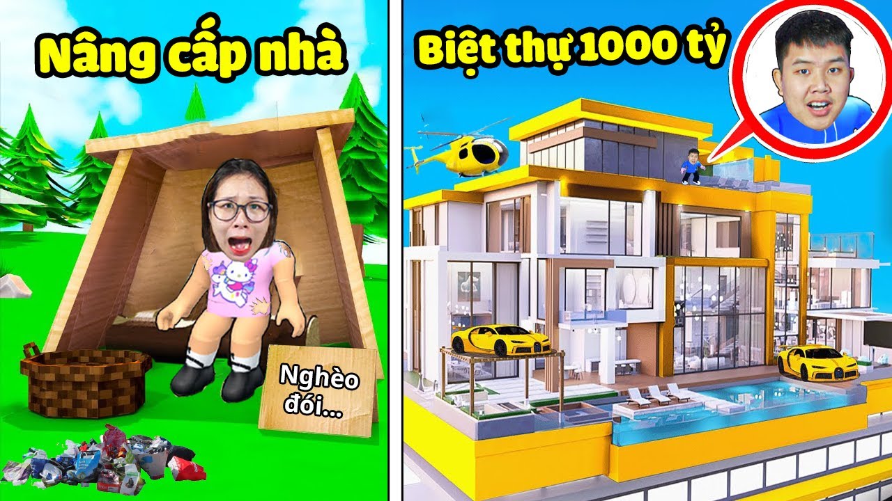 Nâng cấp nhà biệt thự 1000 tỷ đầy đủ tiện nghi với siêu xe cùng bqThanh và Ốc...