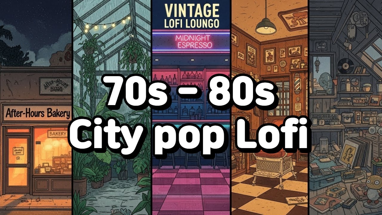 1 Hour City Pop Cafe Lofi ☕ Vintage 70s-80s City Pop Beats to Study / Work / Relax
