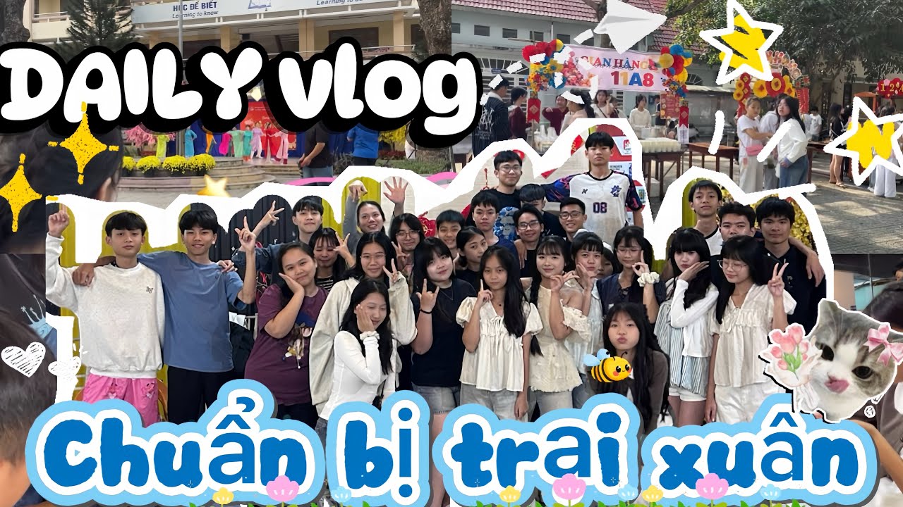 Vlog dài: Trại Xuân ở trường cấp 3 của mình có gì??| cùng nhau chuẩn bị đồ ăn🥘- đi chơi|[Thục Uyên]🎀
