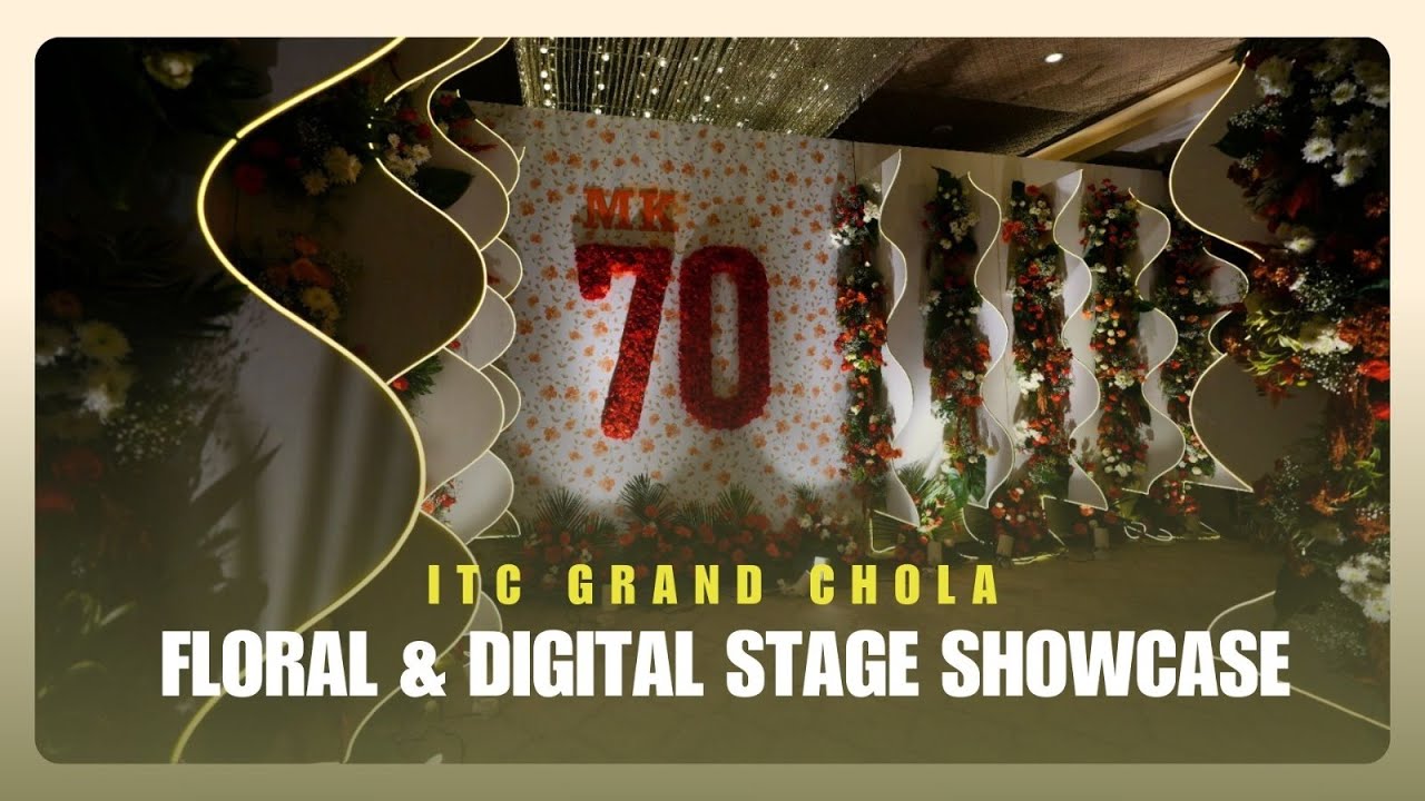70th Birthday Celebration Decor |  ITC Grand Chola | Floral & Digital Stage Showcase | Chennai
