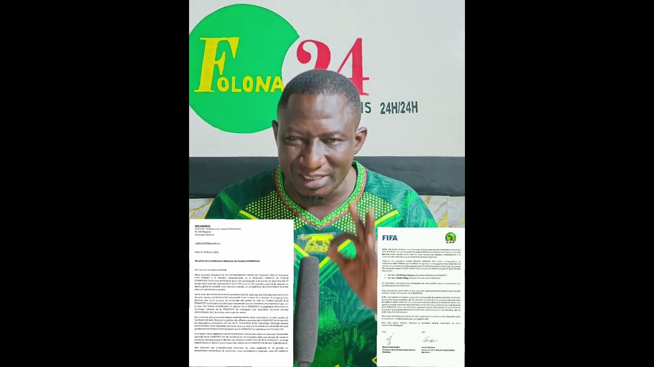  communiquer de la FIFA et CAF concernant la situation de la fédération malienne de Football.