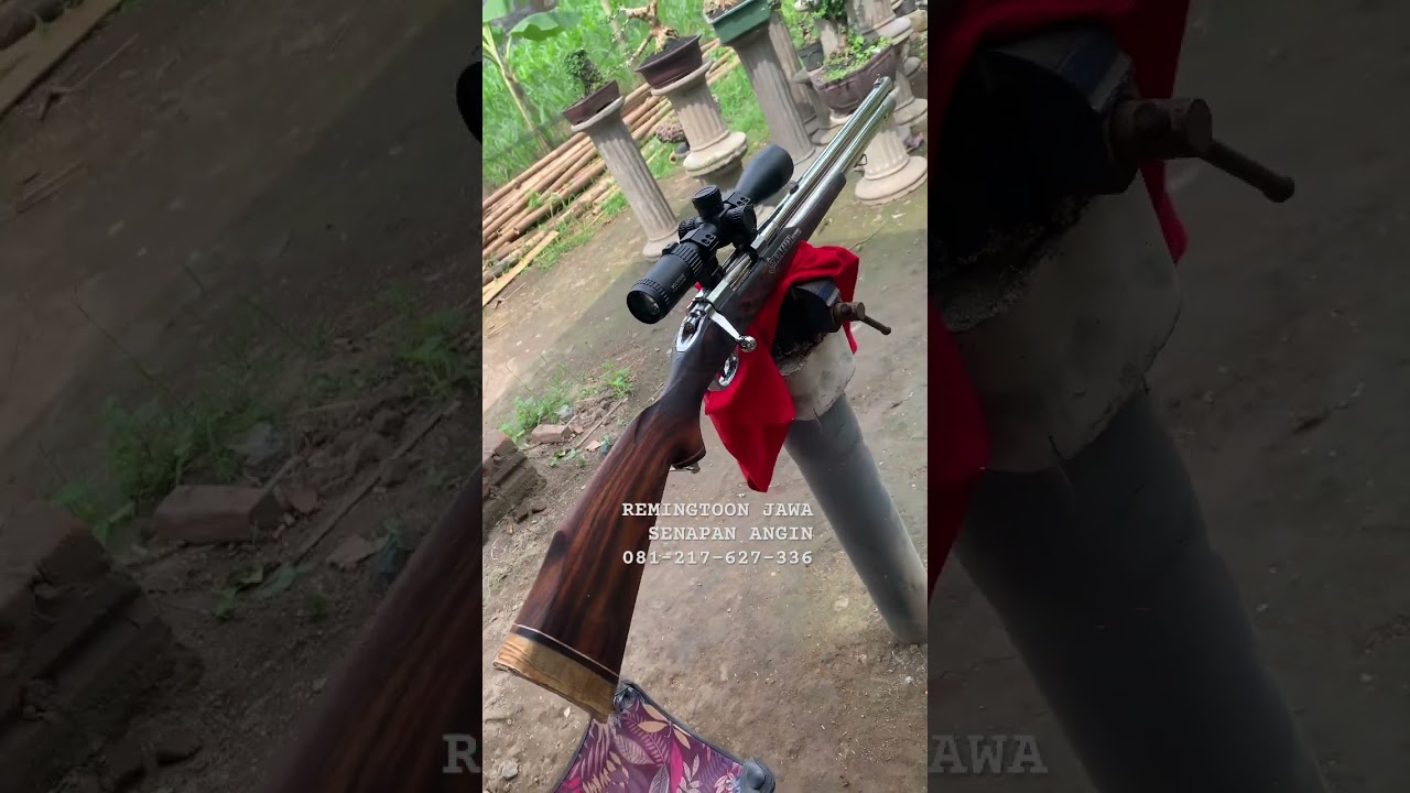 REMINGTOON JAWA‼️SENAPAN ANGIN PCP JAWA BIGGAME#ldt #pcphunters #mayasport #shorts