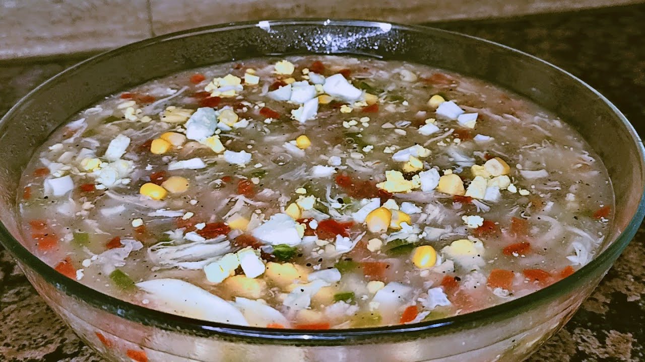 Chicken corn soup: