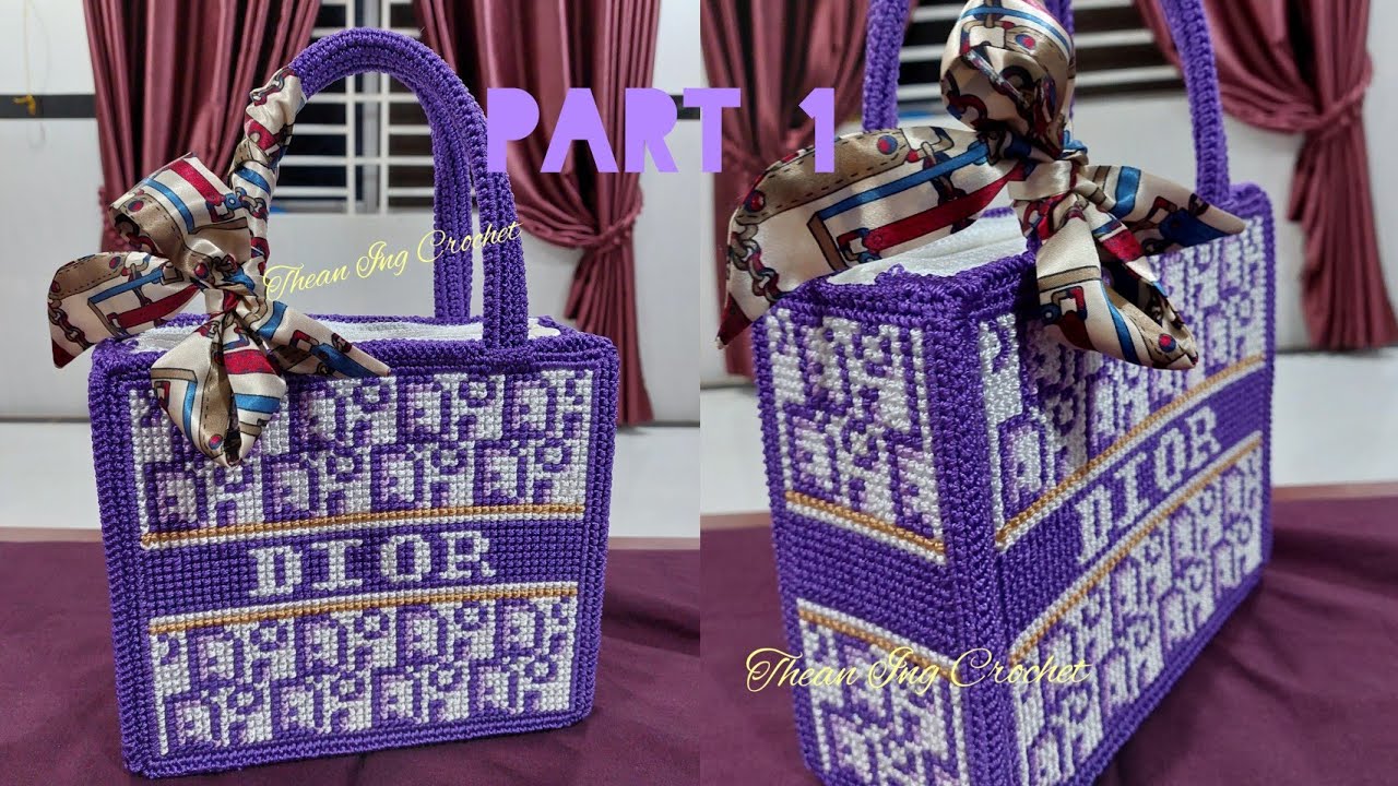 DR bag crochet with canvas part 1 code 014
