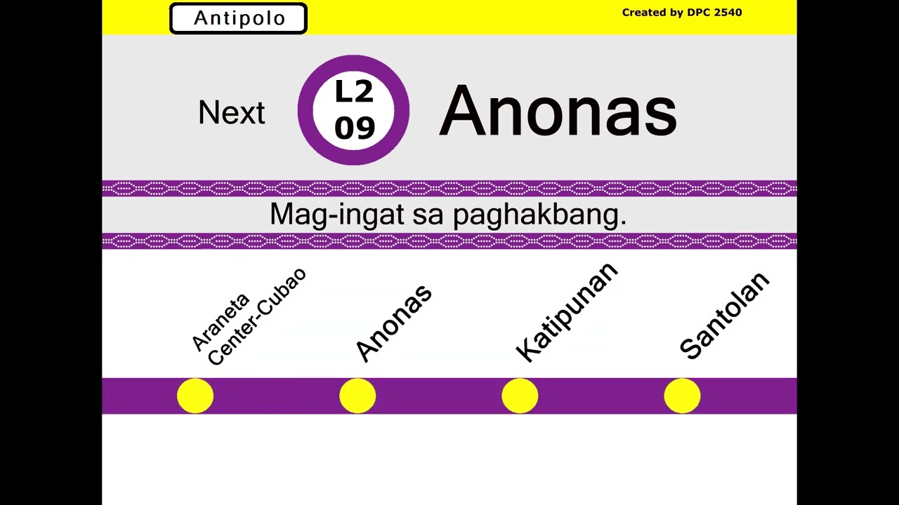 LRT-2 Next station Anonas Information Display (FAN-MADE only)