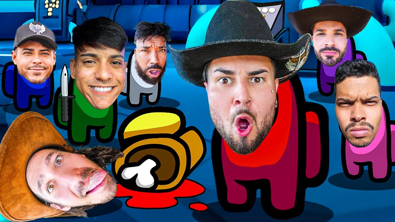 JOGANDO AMONG US COM MEUS AMIGOS NA FAZENDA !! * quem é o impostor ? *🫣